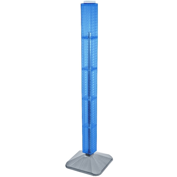 Four-Sided Pegboard Floor Revolving Display Panel Size: 4"W x 60"H